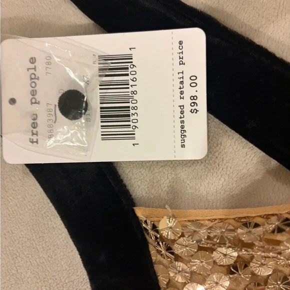 Gold Sequin Halter Top - Picture 3 of 3